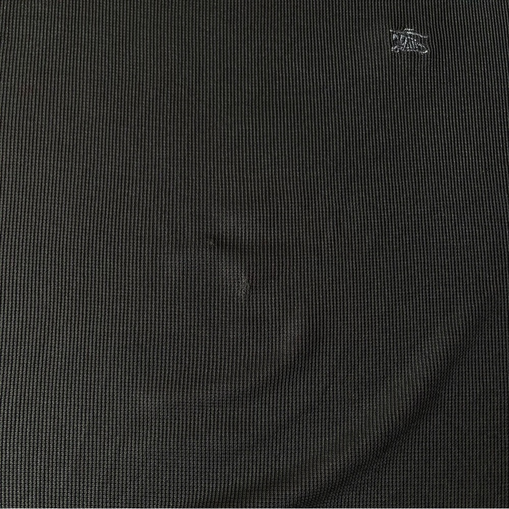 Burberry Burberrys vintage logo bodysuit short sleeve black Ribbed Sz 48 - Picture 9 of 13
